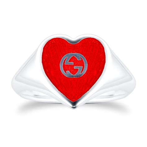 gucci sterling silver heart ring size 5.5|gucci heart ring size 7.